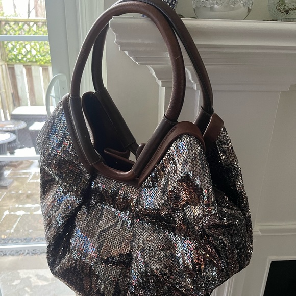 Jimmy Choo Leather & Sequins Embellished Bag - Picture 2 of 7